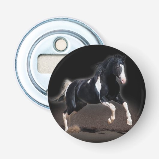 Horse portret VIII Button Flesopener (Voorkant)