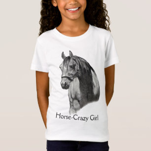 HORSE: POTLOOD: HORSE-CRAZY: GIRL T-SHIRT