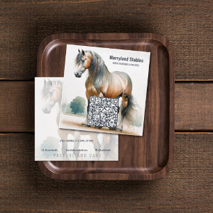 Horse QR Code Square Visitekaartje