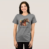 Horse Quote Waterverf Aangepaste foto rijden Tri-Blend Shirt (Voorkant volledig)