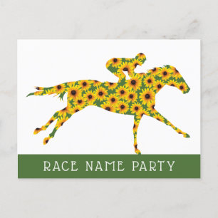 Horse Race Black Eyed Susan Flowers Briefkaart