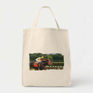 Horse Race Finish Grocery Canvas tas