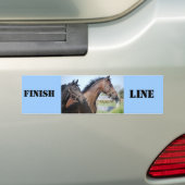 Horse Race Finish Line Bumpersticker (Op auto)