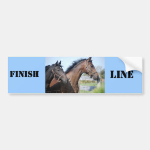 Horse Race Finish Line Bumpersticker