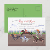 Horse Race Invitation Post Card Briefkaart (Voorkant / Achterkant)