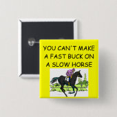 HORSE racegrap Vierkante Button 5,1 Cm (Voorkant /achterkant)