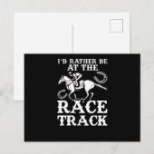 Horse races Rather Race-spoor Racehorse Briefkaart (Voorkant / Achterkant)