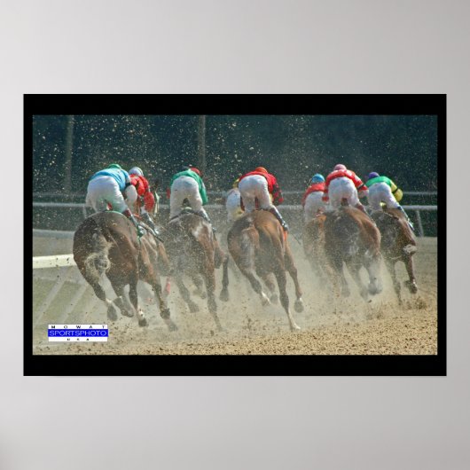 Horse Racing 001 Rear Mowat SpPh Poster (Voorkant)