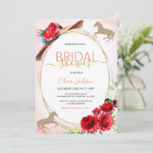 Horse Racing Bridal Douche uitnodiging (Staand voorkant)