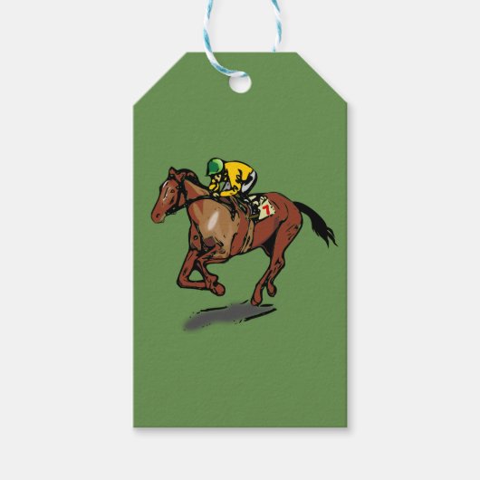 Horse Racing Custom Gift Labels Cadeaulabel (Voorkant)
