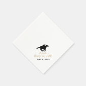 Horse Racing Derby Custom Zwart/Goud Servetten (Hoek)