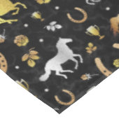 Horse Racing Derby Day Black Gold Pattern Tafelkleed (Gekanteld)