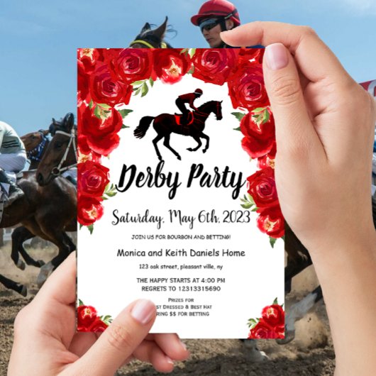 Horse Racing Derby Day Party Invitation