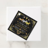 Horse Racing Derby Day Party Zwart Goud Dank u Bedankjes Labels (In situ)