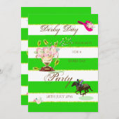 Horse Racing Derby Party Invitation (Devant / Derrière)