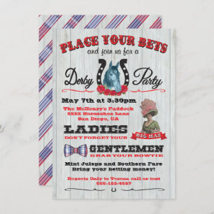 Horse Racing Derby Party Poster Invitation