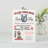 Horse Racing Derby Party Poster Invitations (Debout devant)