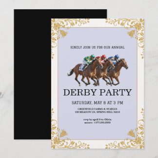 Horse Racing Derby Party Vintage Invitation 2026