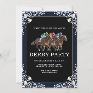 Horse Racing Derby Party Vintage Invitation 2026