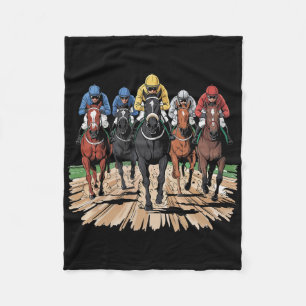Horse Racing Jockey Racer Der Fleece Deken