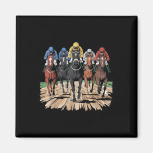 Horse Racing Jockey Racer Derby Rider Gifts Mannen Magneet