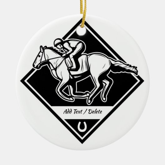 Horse Racing Keramisch Ornament (Voorkant)