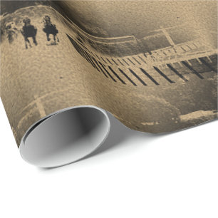 Horse Racing Muddy Track Grunge Cadeaupapier