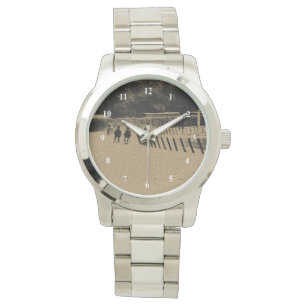 Horse Racing Muddy Track Grunge Horloge