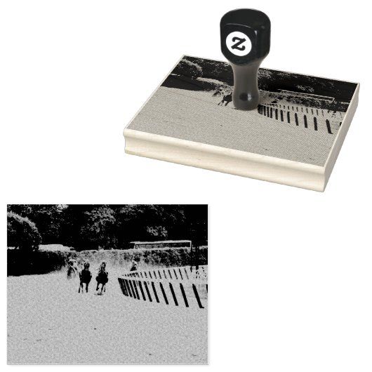 Horse Racing Muddy Track Grunge Rubberstempel (Gestempeld)