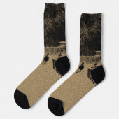 Horse Racing Muddy Track Grunge Sokken (Links)