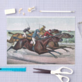 Horse Racing Neck en Neck Decoupage Tissuepapier (Craft)