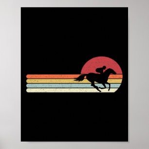 Horse Racing Retro Style Poster