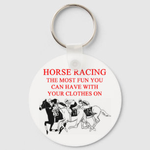 HORSE racing Sleutelhanger