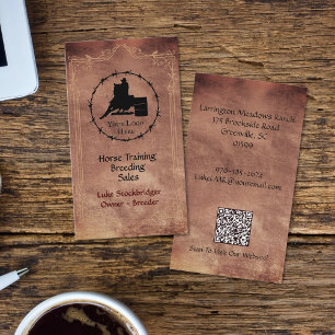 Horse Ranch Business Uw Logo QR-code Visitekaartje