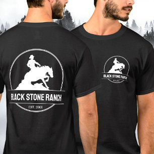 Horse ranch logo reining westerne schuur branding t-shirt