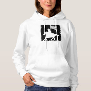 Horse Rider die Amerikaanse vlag voert Hoodie