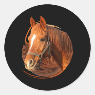 Horse Riding Graphic Horse Afbeelding - Paardrijde Ronde Sticker