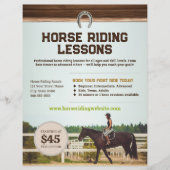 Horse Riding Lessons Flyer Template (Voorkant)