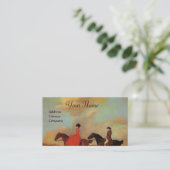 HORSE RIDING Monogram Visitekaartje (Staand voorkant)