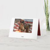 Horse Rustic Barn American Flag Bedankkaart (Achterkant)