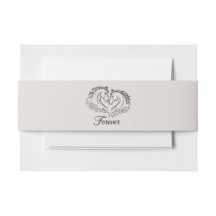 Horse Rustic Elegant Country Westerne bruiloft Uitnodigingen Wikkel