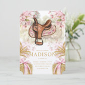 Horse Saddle Birthday Invitation (Debout devant)