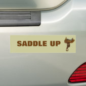 Horse Saddle Bumpersticker (Op auto)