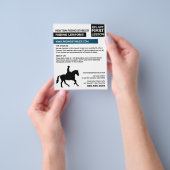 Horse Silhouette, Riding Instructor, Academy Flyer (Hand)