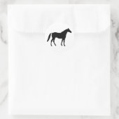Horse Silhouette Ronde Sticker (Tas)