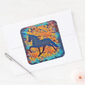 Horse Silhouette Vierkante Sticker (Envelop)