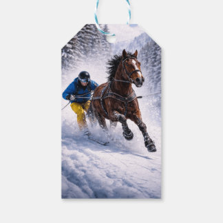 Horse Skijoring Canvas Wall Art | Winter Horse Cadeaulabel