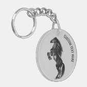 Horse Sleutelhanger met aangepaste tekst (Voorkant Links)