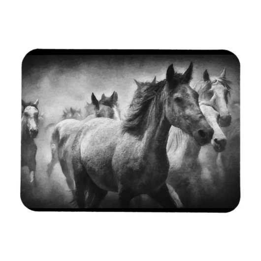 Horse Stampede Magnet Magneet (Horizontaal)