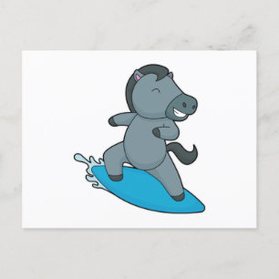 Horse Surfer Water Sport Briefkaart